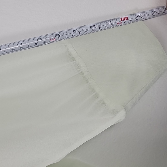 Soft Surroundings Pastel Light Green Chiffon Layered Women's Long Sleeve Top L - Picture 9 of 13